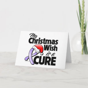 General Cancer My Christmas Wish is a Cure Holiday Card