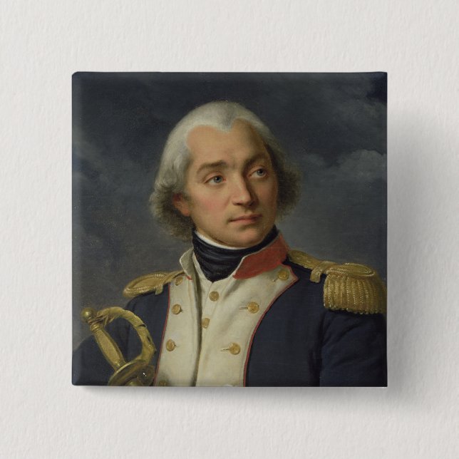 General Charles Pichegru 2 Inch Square Button (Front)