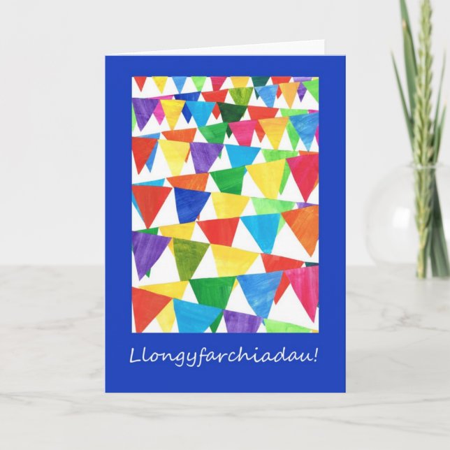 General Congratulations Card: Welsh Greeting Card (Front)