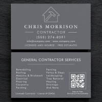 General Construction Gray Silver QR Code