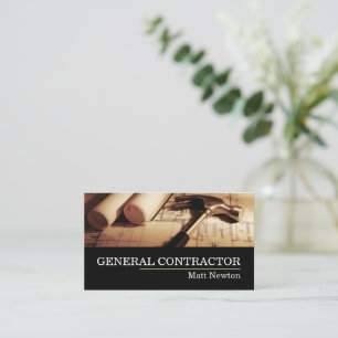 General Contractor Builder Manager Construction Business Card