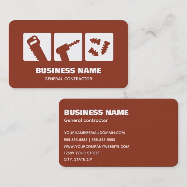 General contractor business card (Front/Back)