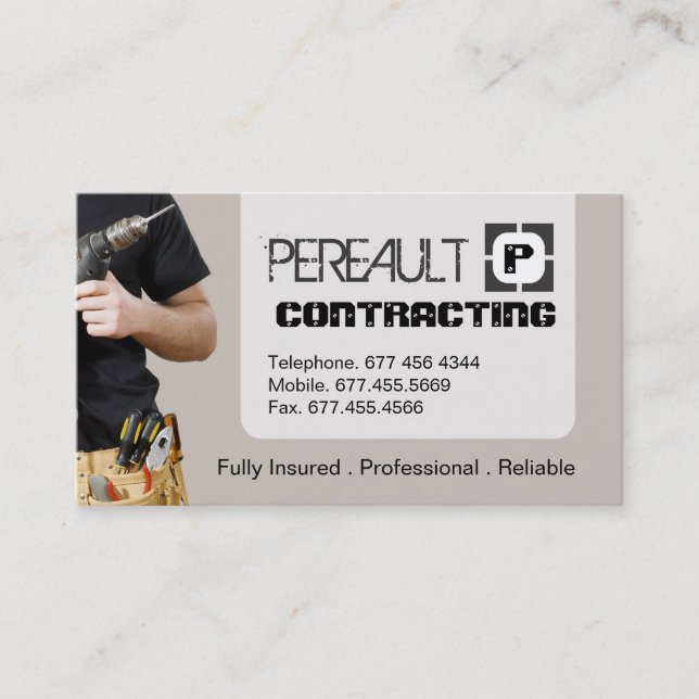 GENERAL CONTRACTOR BUSINESS CARD (Front)