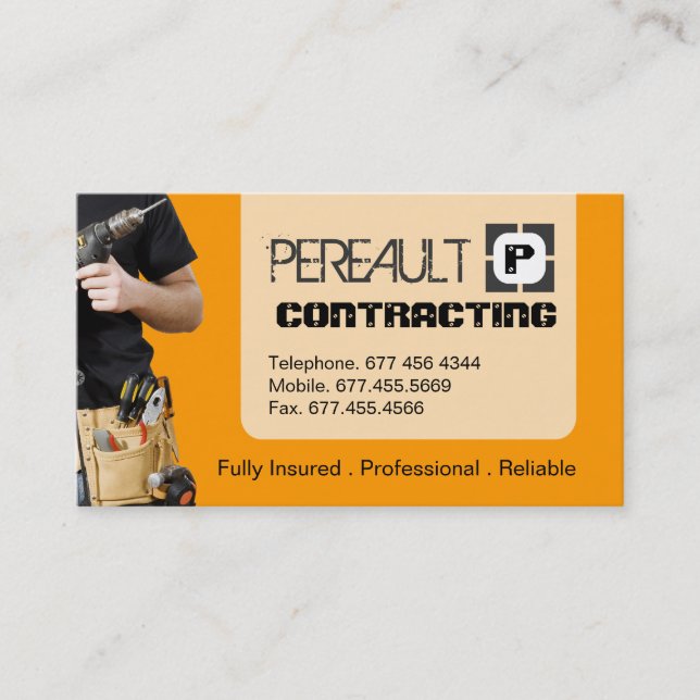GENERAL CONTRACTOR BUSINESS CARD (Front)