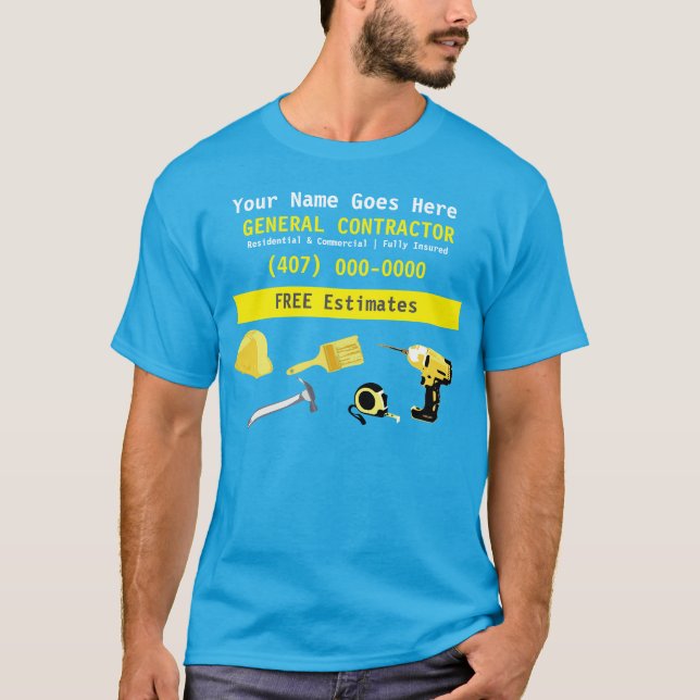General Contractor HandyMan Do It All Template T-Shirt (Front)