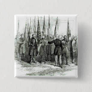 General Custer 2 Inch Square Button