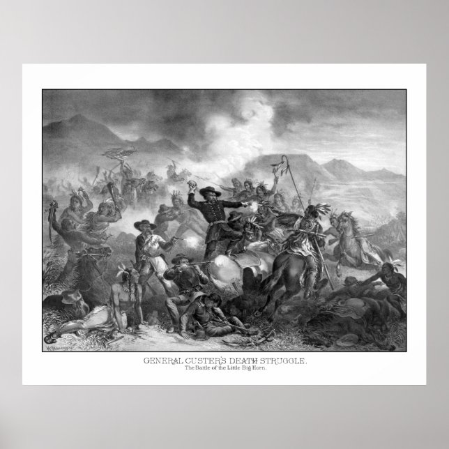 General Custer's Death Struggle Poster (Front)