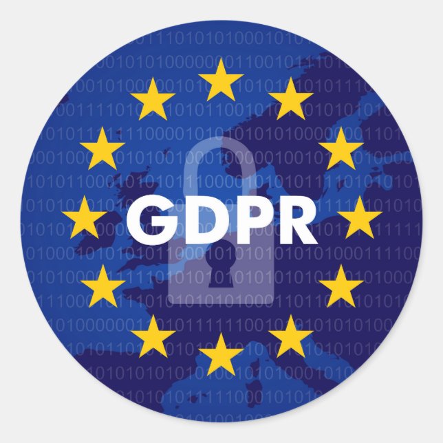 General Data Protection Regulation security digita Classic Round Sticker (Front)