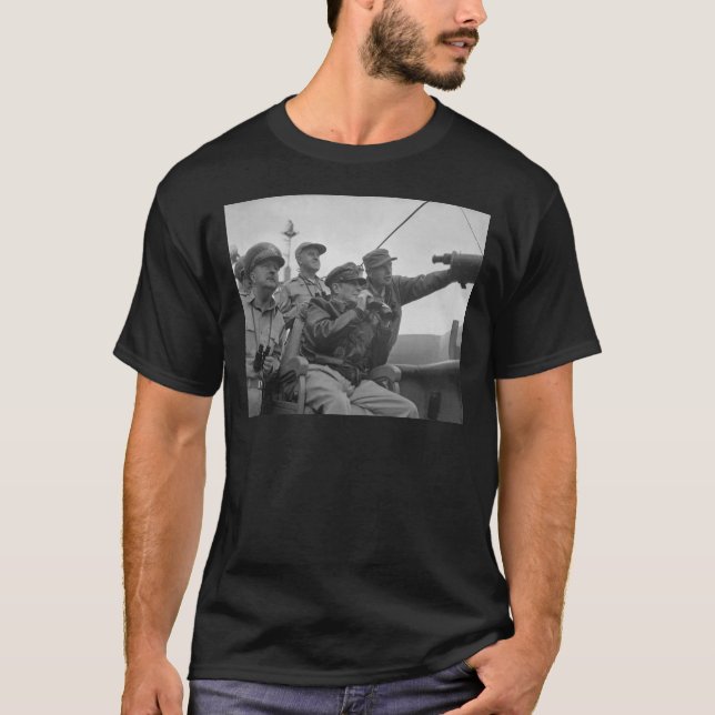 General Douglas MacArthur Shelling of Inchon T-Shirt (Front)