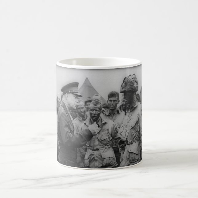 General Dwight D. Eisenhower with Paratroopers Coffee Mug (Center)