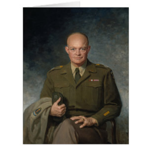 General Dwight Eisenhower 5 Star Painted Portrait