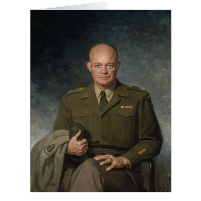General Dwight Eisenhower 5 Star Painted Portrait (Front)