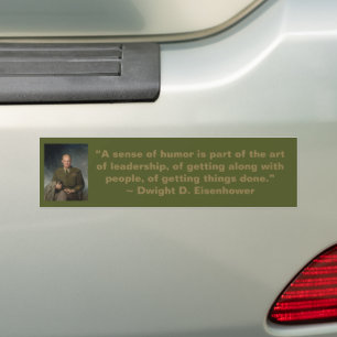 General Dwight Eisenhower 5 Star Painted Portrait Bumper Sticker