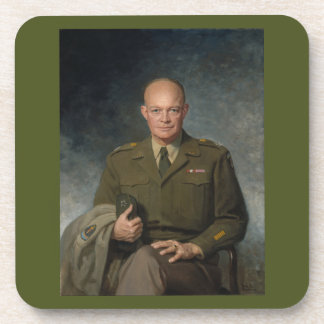 General Dwight Eisenhower 5 Star Painted Portrait Coaster
