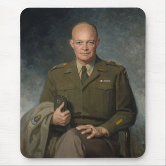 General Dwight Eisenhower 5 Star Painted Portrait Mouse Pad