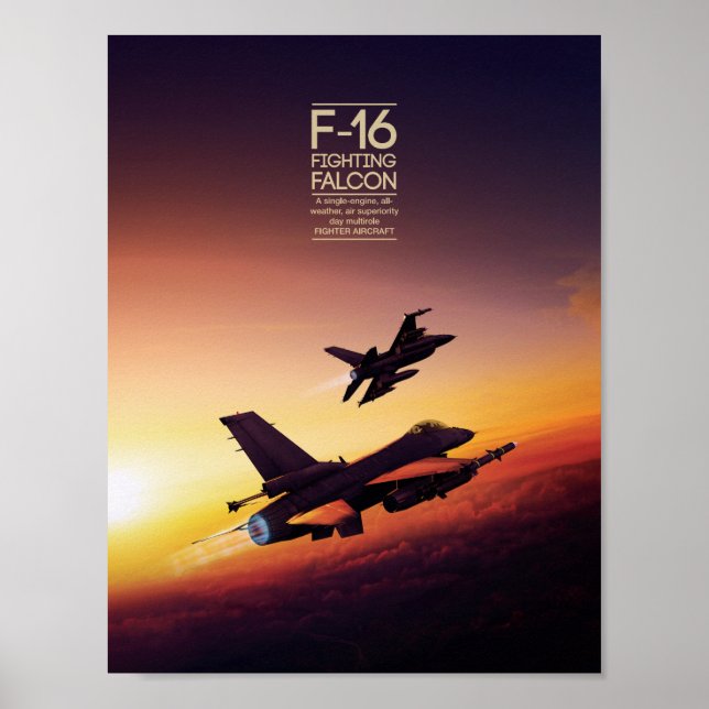 General Dynamics F-16 Fighting Falcon poster (Front)