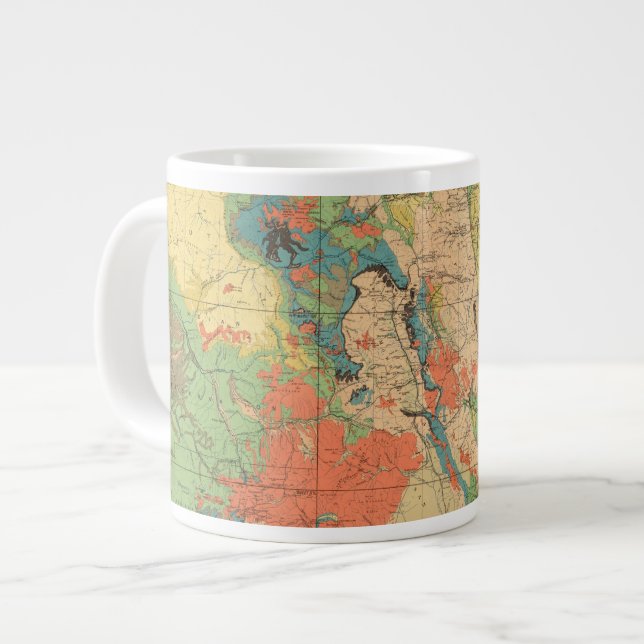General Geological Map of Colorado Large Coffee Mug (Front Left)