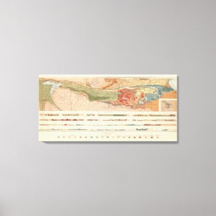 General Geological Map of the Marquette District Canvas Print