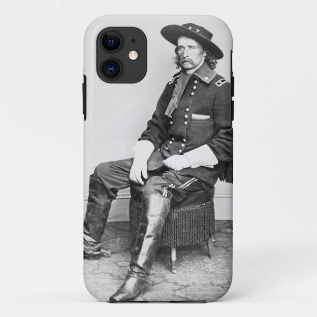 General George A. Custer (b/w photo) Case-Mate iPhone Case (Back)