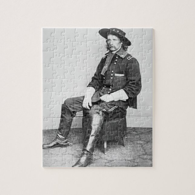 General George A. Custer (b/w photo) Jigsaw Puzzle (Vertical)