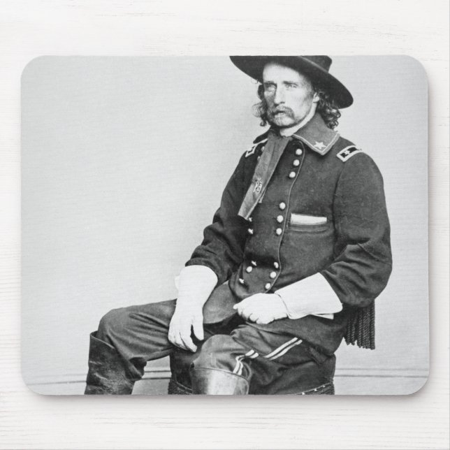 General George A. Custer (b/w photo) Mouse Pad (Front)