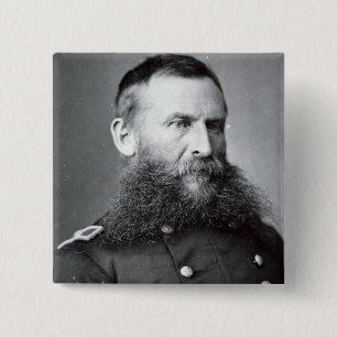 General George Crook (b/w photo) 2 Inch Square Button