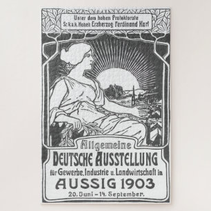 General German Poster Exhibition - Alphonse Mucha Jigsaw Puzzle