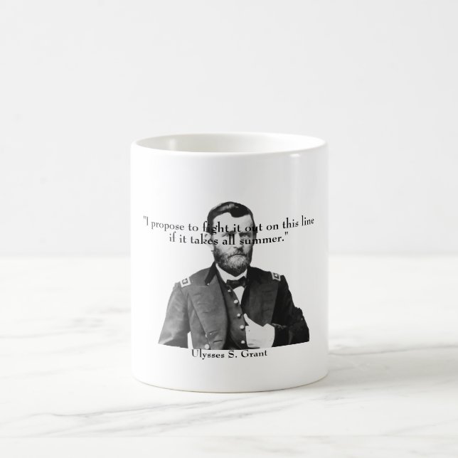 General Grant and Quote Coffee Mug (Center)