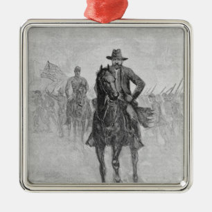 General Grant reconnoitering Metal Ornament