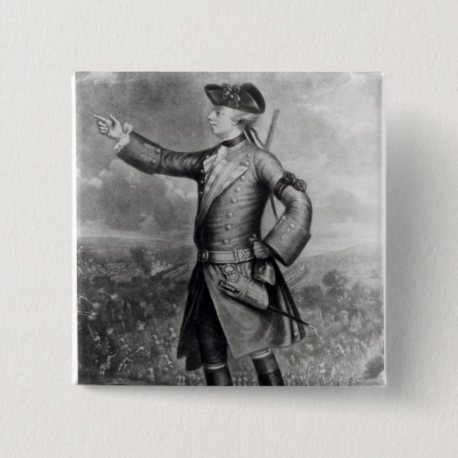 General James Wolfe 2 Inch Square Button (Front)