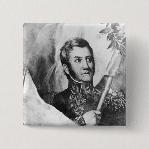 General Jose de San Martin 2 Inch Square Button