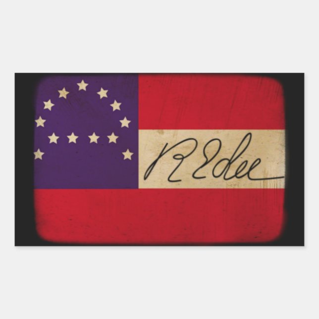 General Lee Headquarters Flag with Signature Sticker (Front)