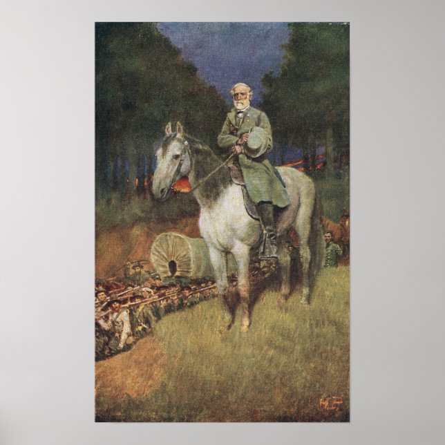 General Lee on his Famous Charger, 'Traveler' Poster (Front)