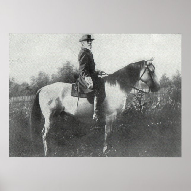 General Lee riding Traveller Poster (Front)