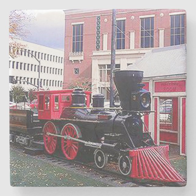 General Loco Marietta, Ga. Marble Stone Coaster. Stone Coaster (Front)