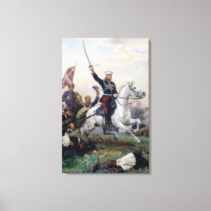 General M.D. Skobelev in the Russian-Turkish Canvas Print