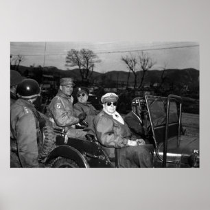General MacArthur and Staff Poster
