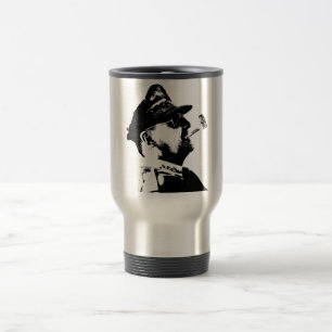 General MacArthur -- Black and White Travel Mug