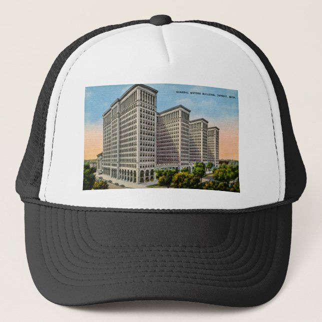 General Motors Building, Detroit, Michigan Trucker Hat (Front)