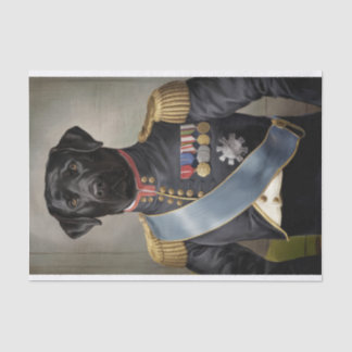 General Murphy, Black Lab in Military Uniform Tissue Paper