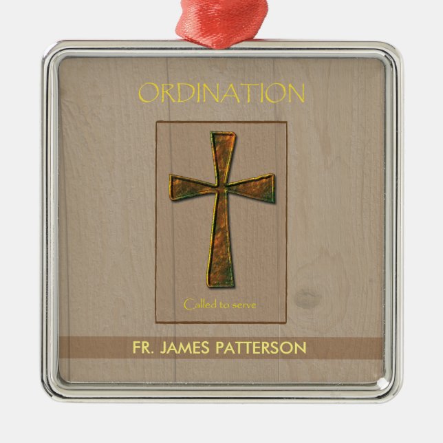General Ordination Congratulations, Metal Design C Metal Ornament (Front)