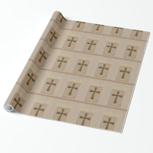 General Ordination Congratulations, Metal Design C Wrapping Paper