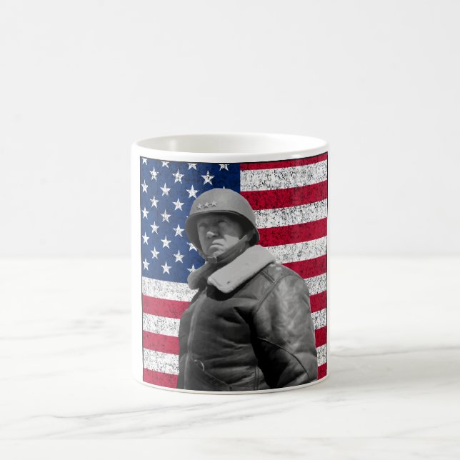 General Patton and The American Flag Coffee Mug (Center)