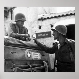 General Patton In Sicily Poster