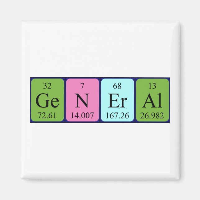 General periodic table name magnet (Front)