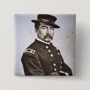 General Philip H. Sheridan (1831-88) (b/w photo) 2 Inch Square Button