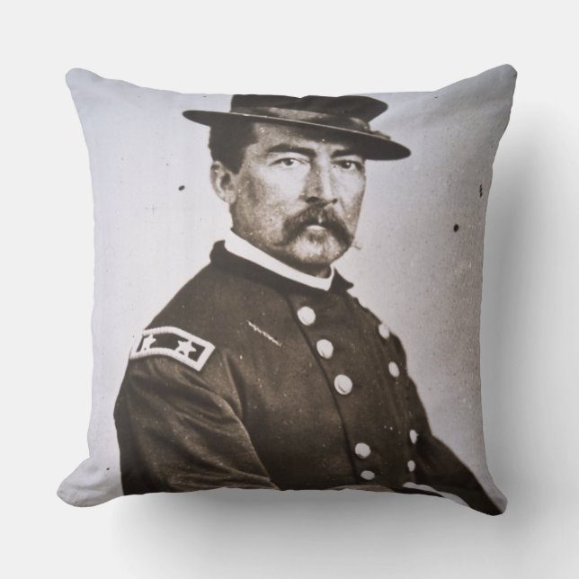 General Philip H. Sheridan (1831-88) (b/w photo) Throw Pillow (Front)