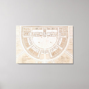 General plan of the salt works in 'ideal city' canvas print