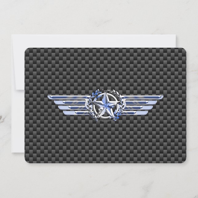 General Private Air Pilot Chrome Like Star Wings (Front)