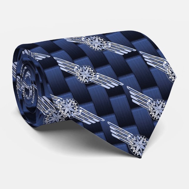 General Private Air Pilot Chrome Like Wings Tie (Rolled)